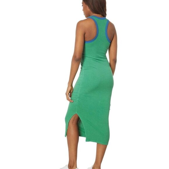 Sundry Color-Block Ruched Dress, Clover/Royal - Size Small - NWT - Picture 2 of 8